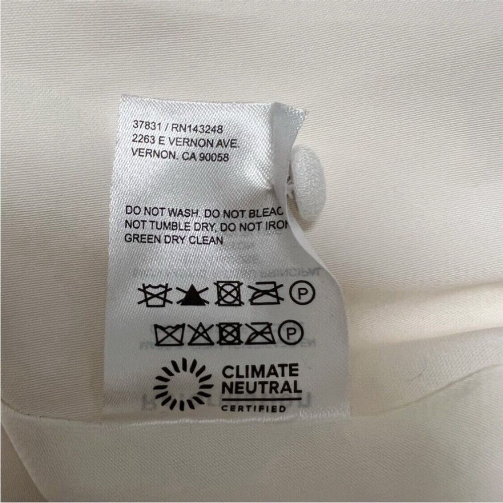 Reformation Lecce Maxi Crepe Sweetheart neckline Wedding Dress Ivory Bridal Sz 4 - Picture 10 of 14